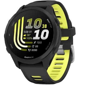 Relógio Garmin Forerunner 170 010-03920 43 mm com GPS Bluetooth - Black Amp Yellow