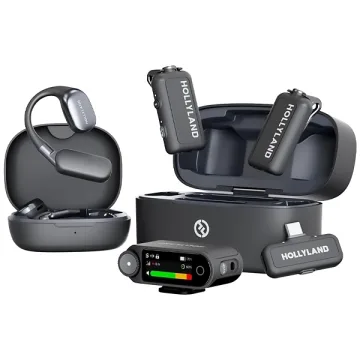 Microfone Sem Fio Hollyland LARK Max 2 Ultimate Combo com USB-C - Space Gray (Anatel)
