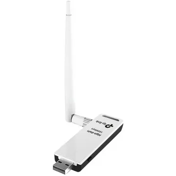 Adaptador USB Wireless TP-Link TL-WN722N 150 Mbps em 2.4GHz - Branco Preto