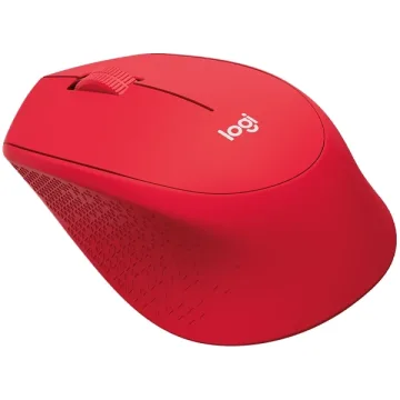 Mouse Sem Fio Logitech M280 Confort Plus até 1.000 DPI - Vermelho