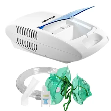 Nebulizador MegaStar NRA72A para até 10 ml 220V ~ 50 60 Hz - Branco Azul
