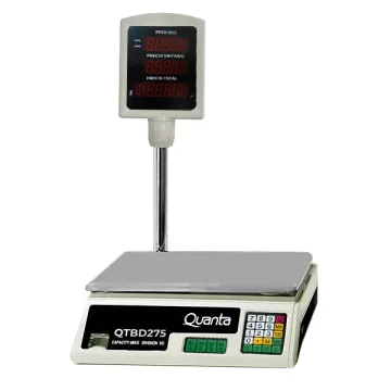 Balança Digital Comercial Quanta QTBD275 para até 40 kg Bivolt - Branca Prata